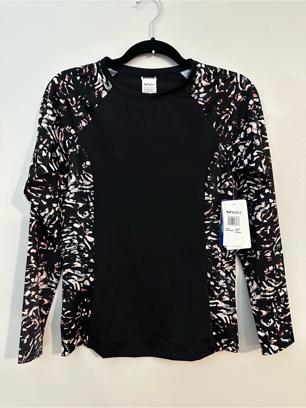 NWT Women's Roxy Fitness Swim Top Rash Guard with UPF 50+ Size Large - Picture 2 of 9